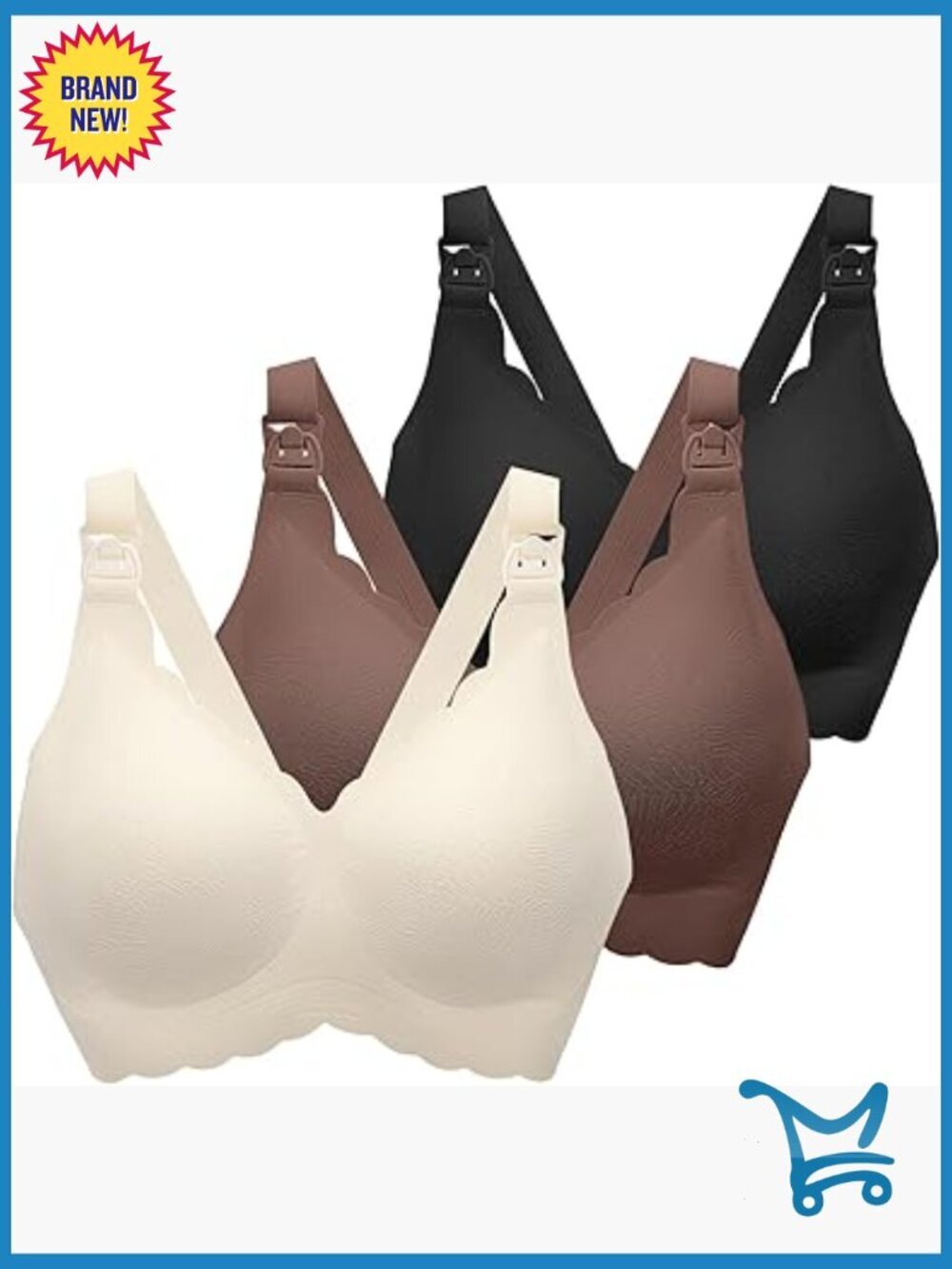 Seamless Nursing Bra, Ultra Comfort Maternity Bra, Breastfeeding Bra, Full